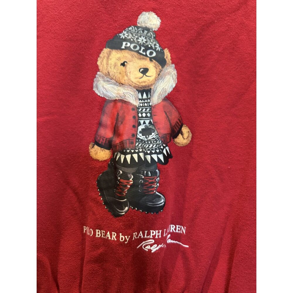 Polo Ralph Lauren Bear Girls Sweater Holiday Dress - Picture 3 of 3